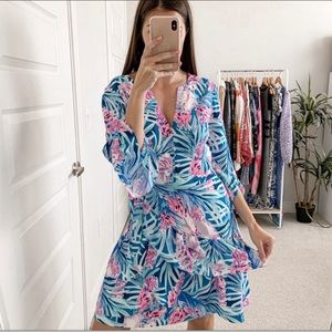 Lilly Pulitzer Laeda Stretch Wrap Dress Blue